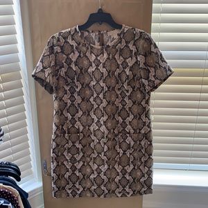 Michael Kors short sleeve snakeskin print dress